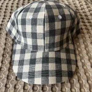 Cocus Pocus OS Cream & Gray Plaid Baseball Hat